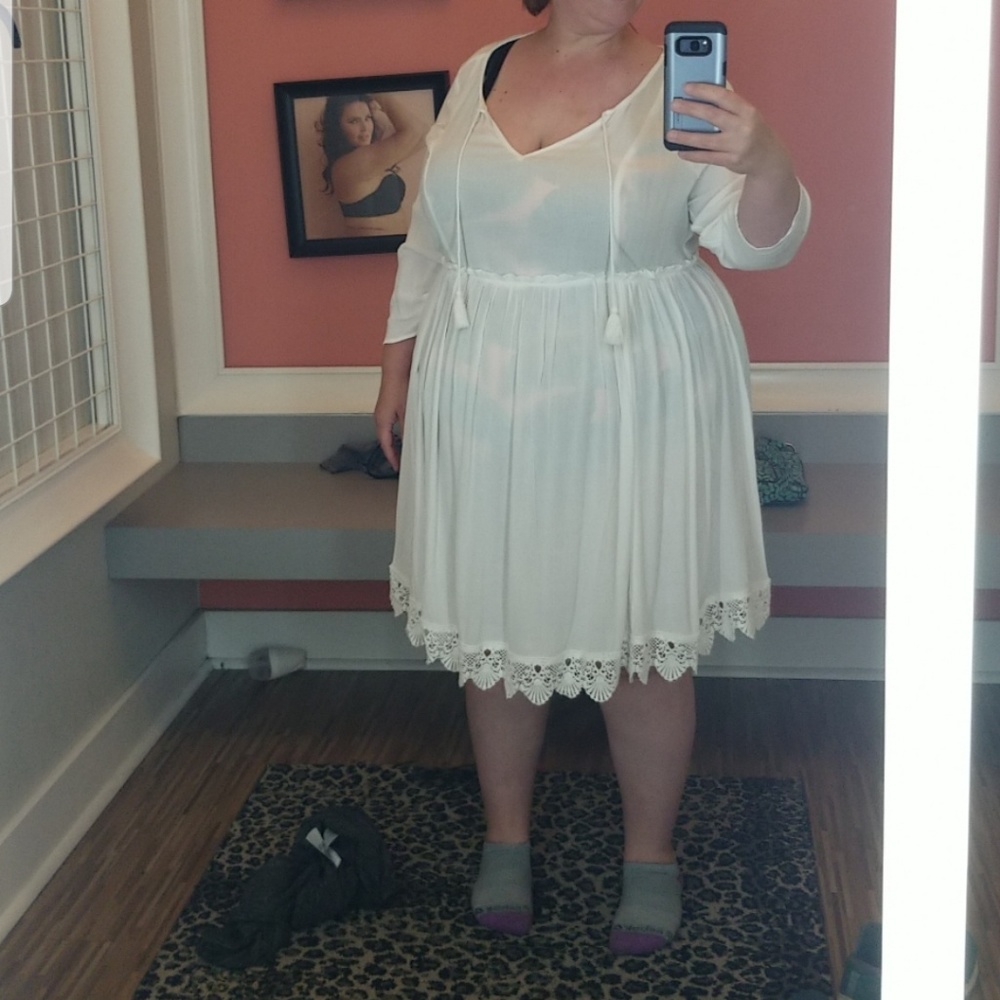 Torrid white swim coverup